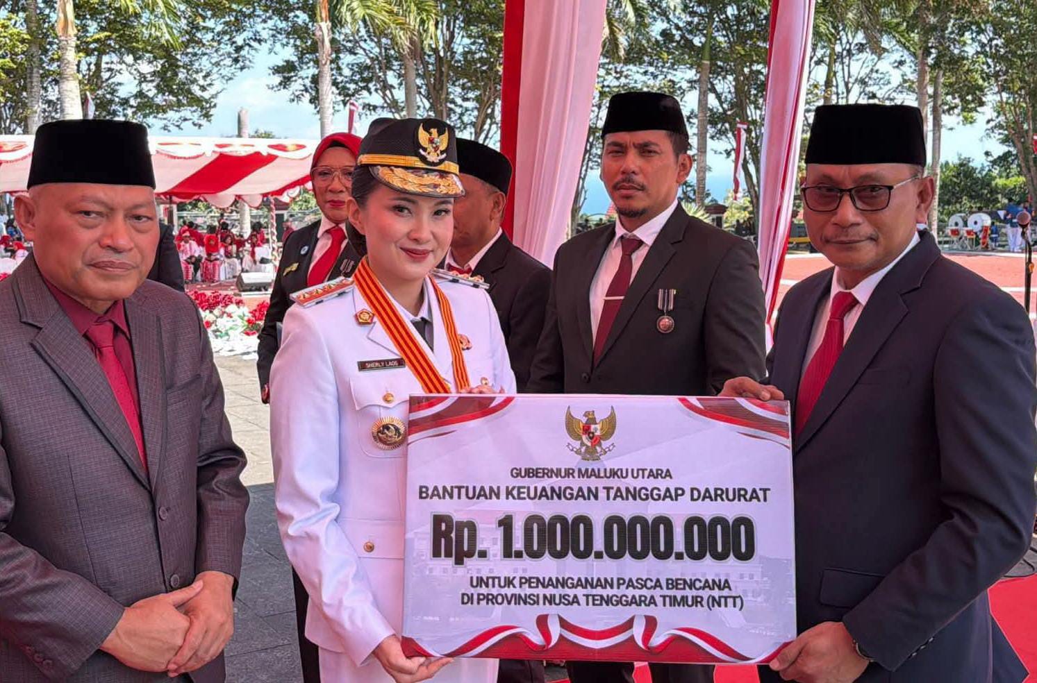 Momentum HUT ke-81 RI, Gubernur Sherly Tjoanda Salurkan Bantuan Rp1 Miliar dari Maluku Utara untuk NTT